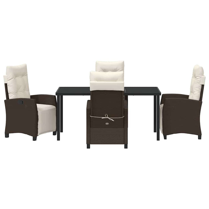 Have Spisebordssæt 5 pcs Brun polyrattan