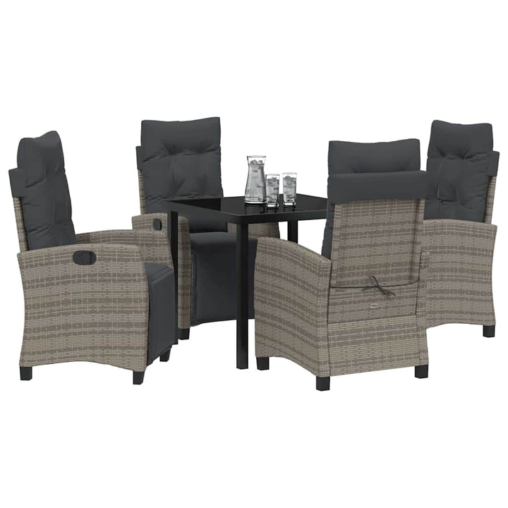 Have Spisebordssæt 5 pcs Grå polyrattan