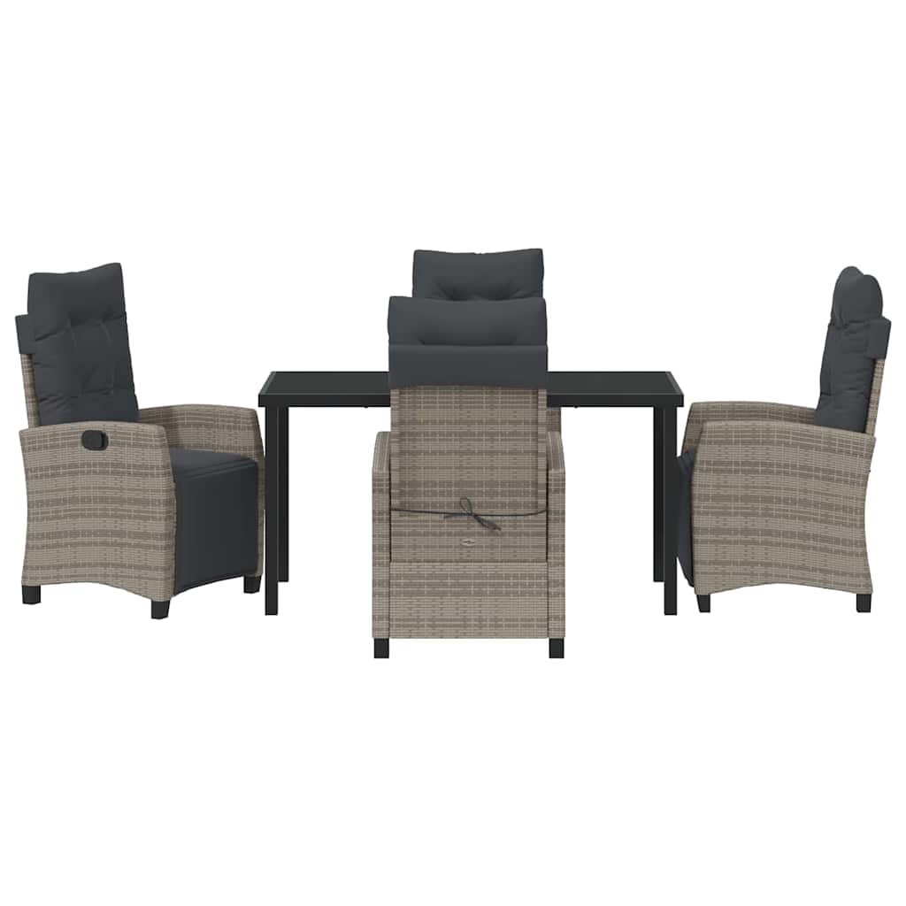 Have Spisebordssæt 5 pcs Grå polyrattan