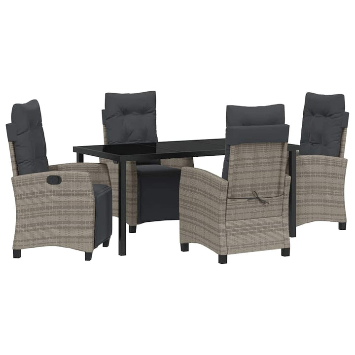 Have Spisebordssæt 5 pcs Grå polyrattan