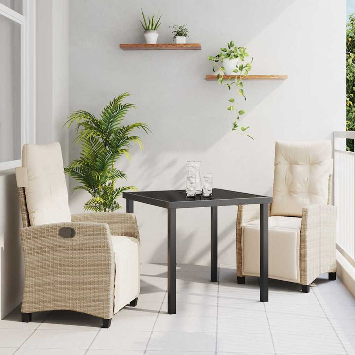 Have Spisebordssæt 3 pcs Beige polyrattan