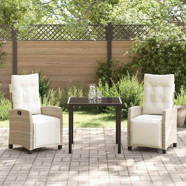 Have Spisebordssæt 3 pcs Beige polyrattan