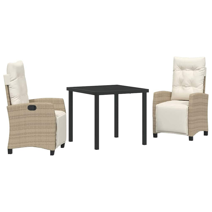 Have Spisebordssæt 3 pcs Beige polyrattan
