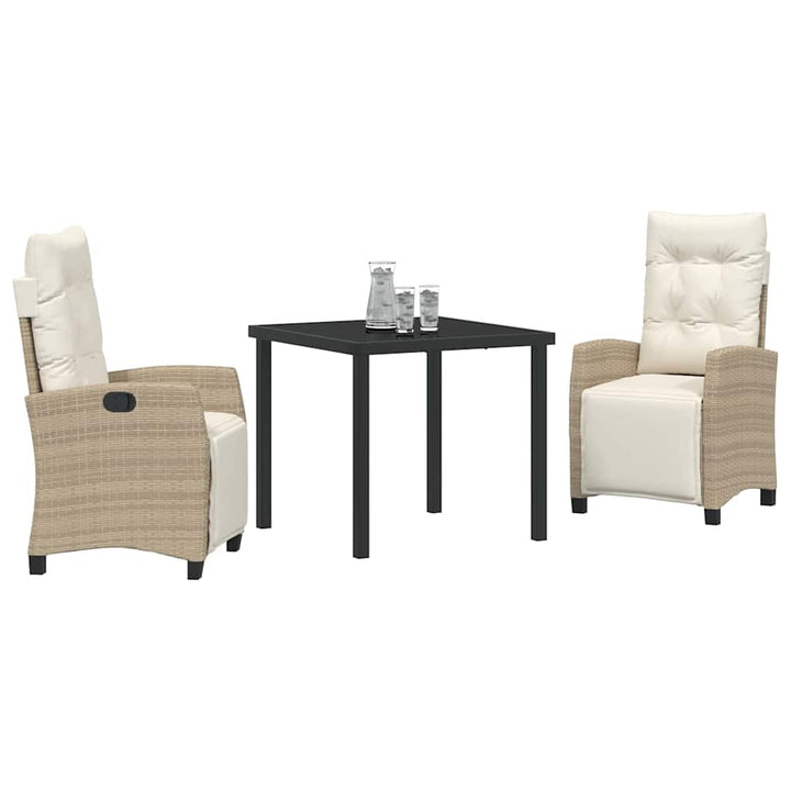Have Spisebordssæt 3 pcs Beige polyrattan