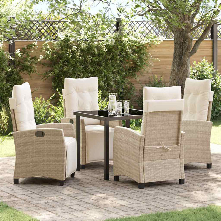 Have Spisebordssæt 5 pcs Beige polyrattan