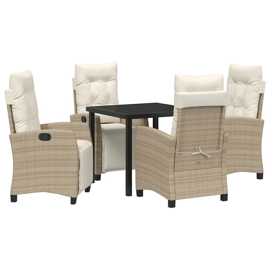 Have Spisebordssæt 5 pcs Beige polyrattan