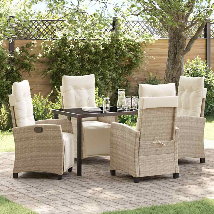 Have Spisebordssæt 5 pcs Beige polyrattan