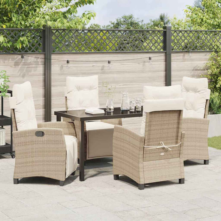 Have Spisebordssæt 5 pcs Beige polyrattan