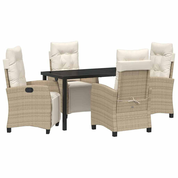 Have Spisebordssæt 5 pcs Beige polyrattan