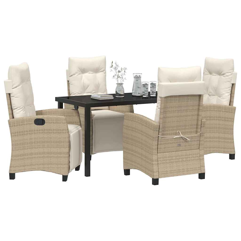 Have Spisebordssæt 5 pcs Beige polyrattan