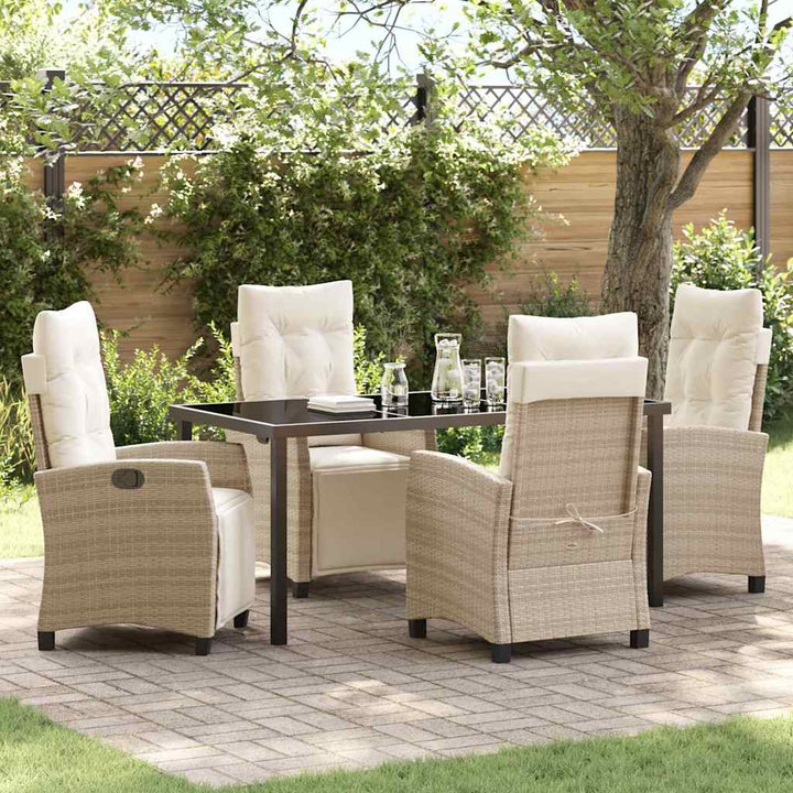 Have Spisebordssæt 5 pcs Beige polyrattan