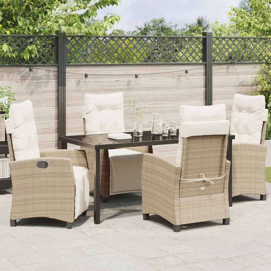 Have Spisebordssæt 5 pcs Beige polyrattan