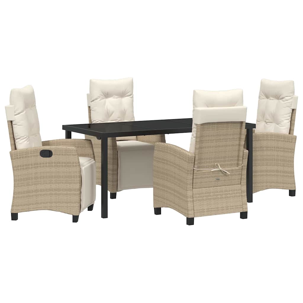 Have Spisebordssæt 5 pcs Beige polyrattan