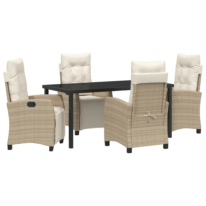 Have Spisebordssæt 5 pcs Beige polyrattan