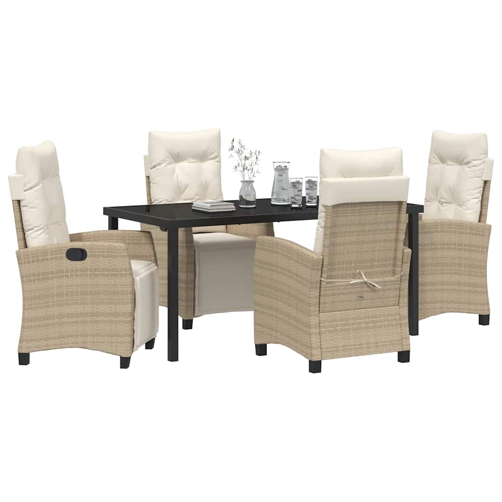 Have Spisebordssæt 5 pcs Beige polyrattan