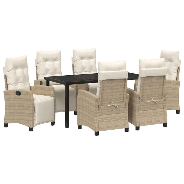 Have Spisebordssæt 7 pcs Beige polyrattan