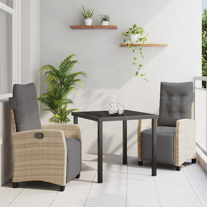Have Spisebordssæt 3 pcs Beige polyrattan