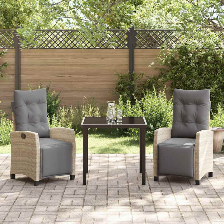 Have Spisebordssæt 3 pcs Beige polyrattan
