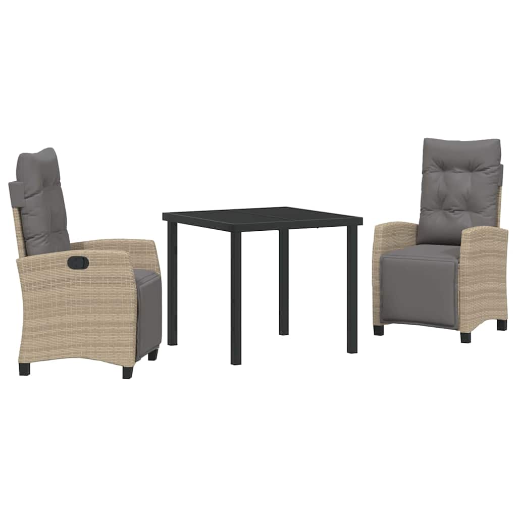 Have Spisebordssæt 3 pcs Beige polyrattan