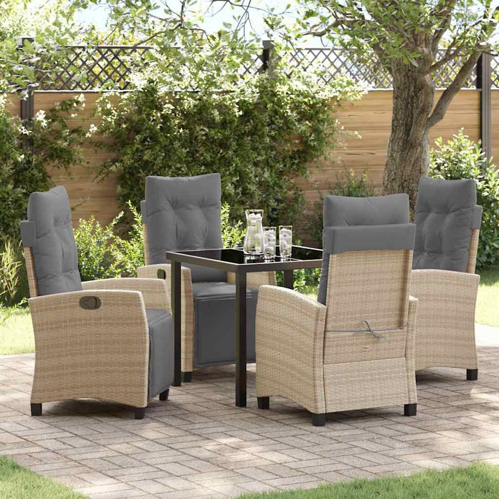 Have Spisebordssæt 5 pcs Beige polyrattan