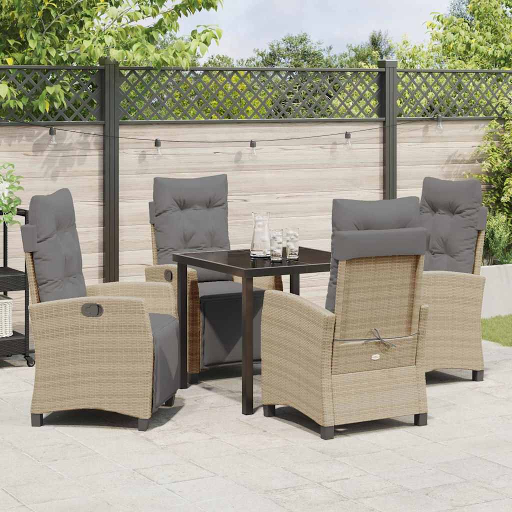 Have Spisebordssæt 5 pcs Beige polyrattan