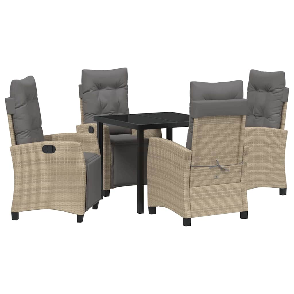 Have Spisebordssæt 5 pcs Beige polyrattan