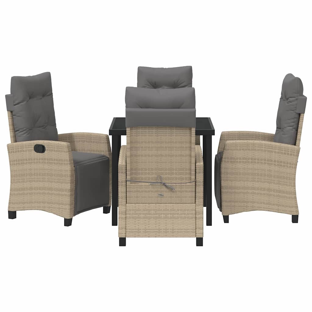 Have Spisebordssæt 5 pcs Beige polyrattan