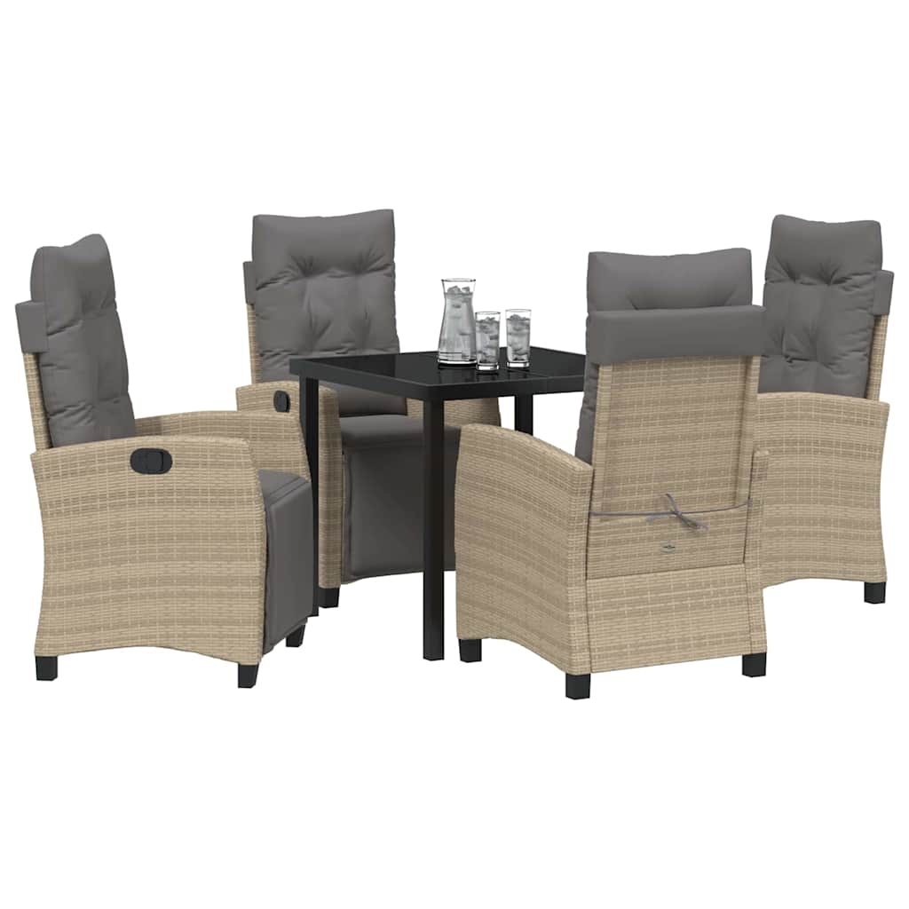 Have Spisebordssæt 5 pcs Beige polyrattan