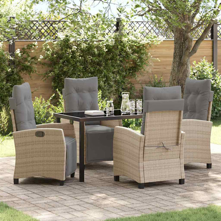 Have Spisebordssæt 5 pcs Beige polyrattan
