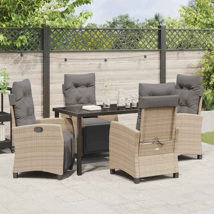 Have Spisebordssæt 5 pcs Beige polyrattan