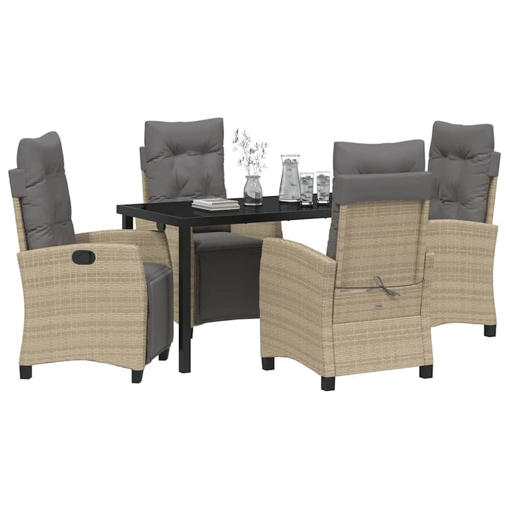 Have Spisebordssæt 5 pcs Beige polyrattan