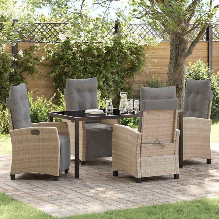 Have Spisebordssæt 5 pcs Beige polyrattan