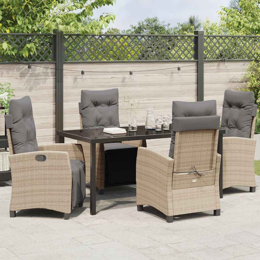 Have Spisebordssæt 5 pcs Beige polyrattan