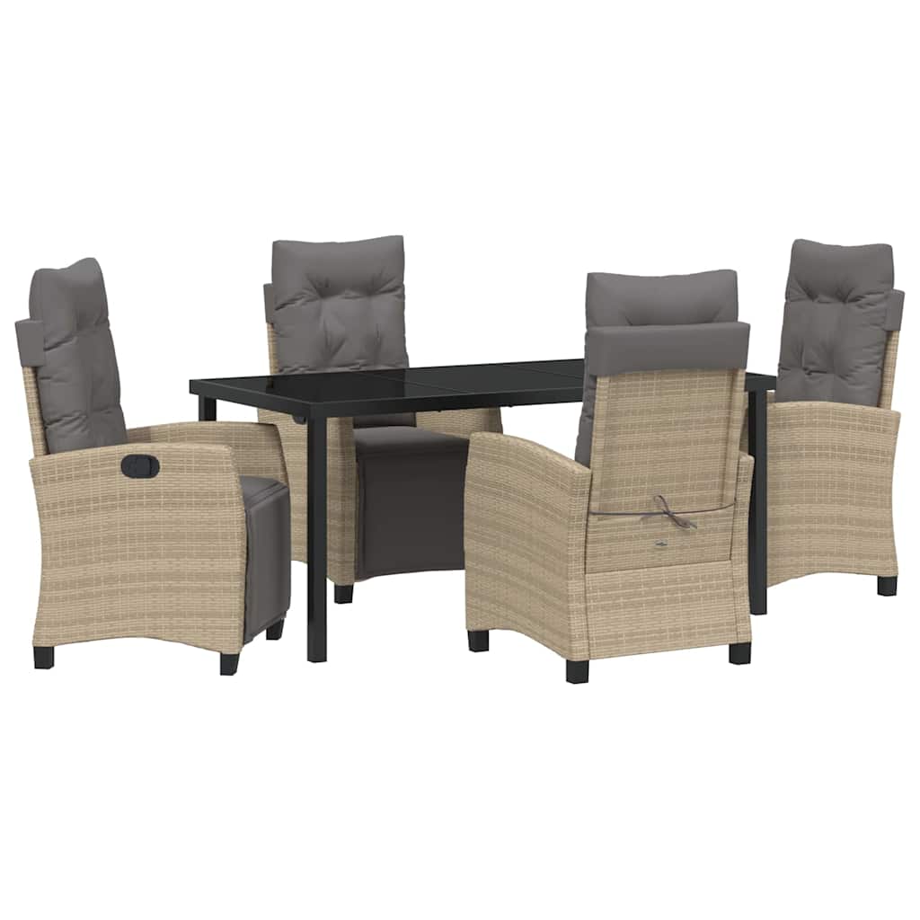 Have Spisebordssæt 5 pcs Beige polyrattan
