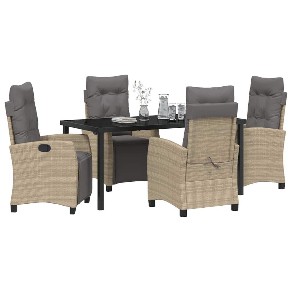 Have Spisebordssæt 5 pcs Beige polyrattan
