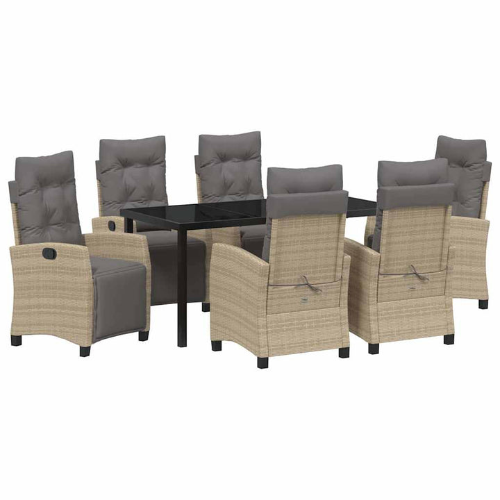Have Spisebordssæt 7 pcs Beige polyrattan