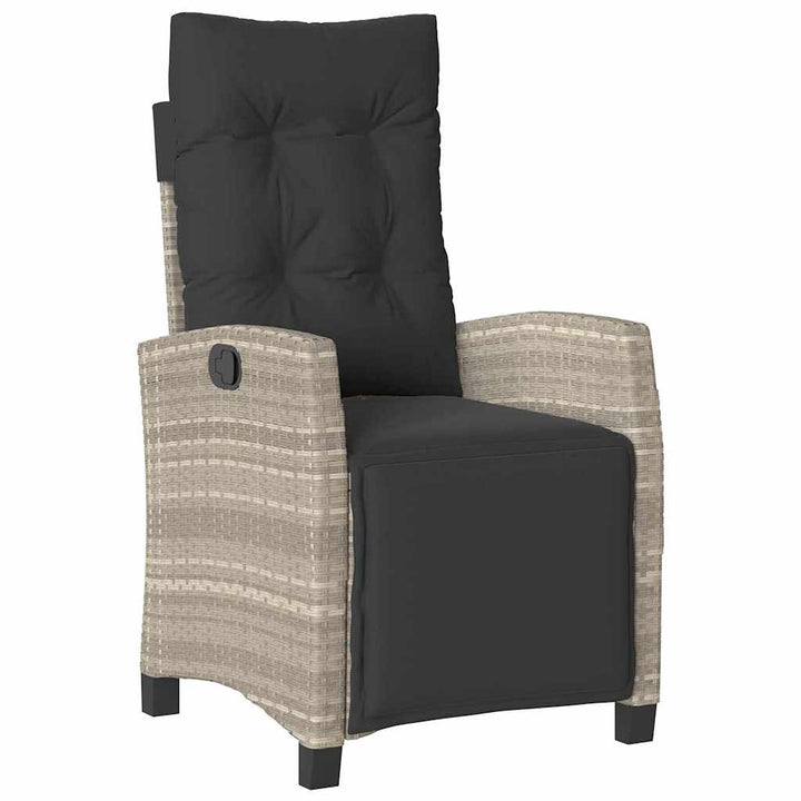 Have Spisebordssæt 3 pcs Lysegrå polyrattan