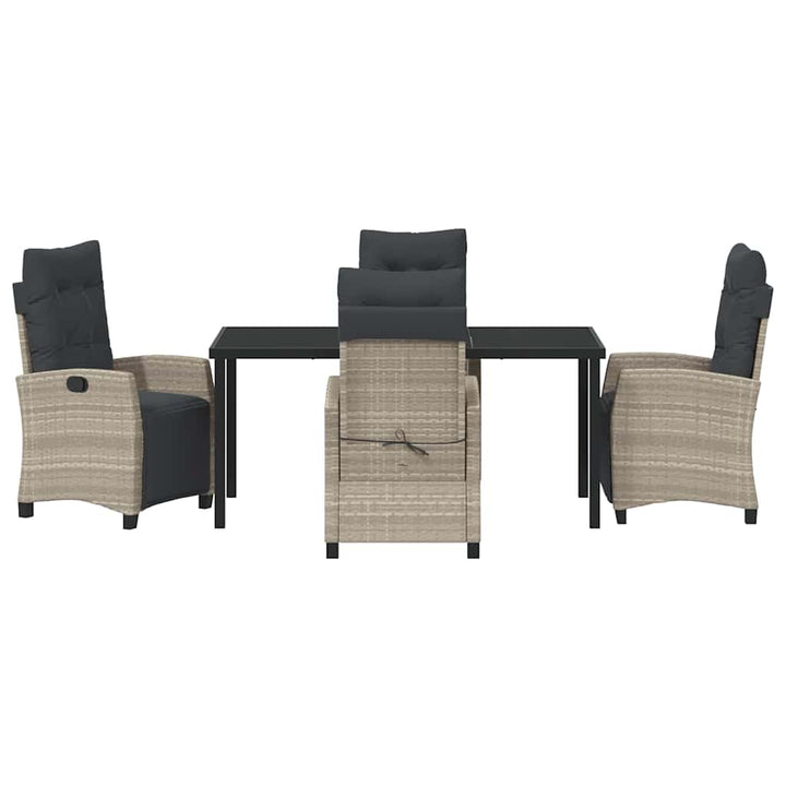 Have Spisebordssæt 5 pcs Lysegrå polyrattan