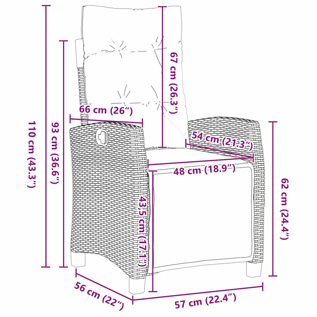 Have Spisebordssæt 7 pcs Lysegrå polyrattan