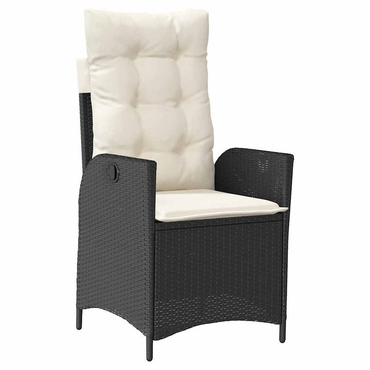 Have Spisebordssæt 3 pcs Sort polyrattan