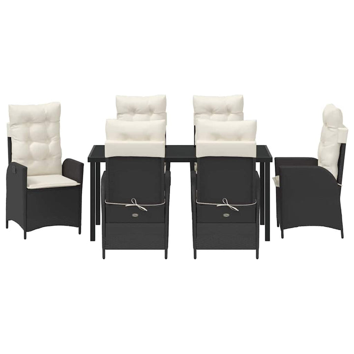 Have Spisebordssæt 7 pcs Sort polyrattan