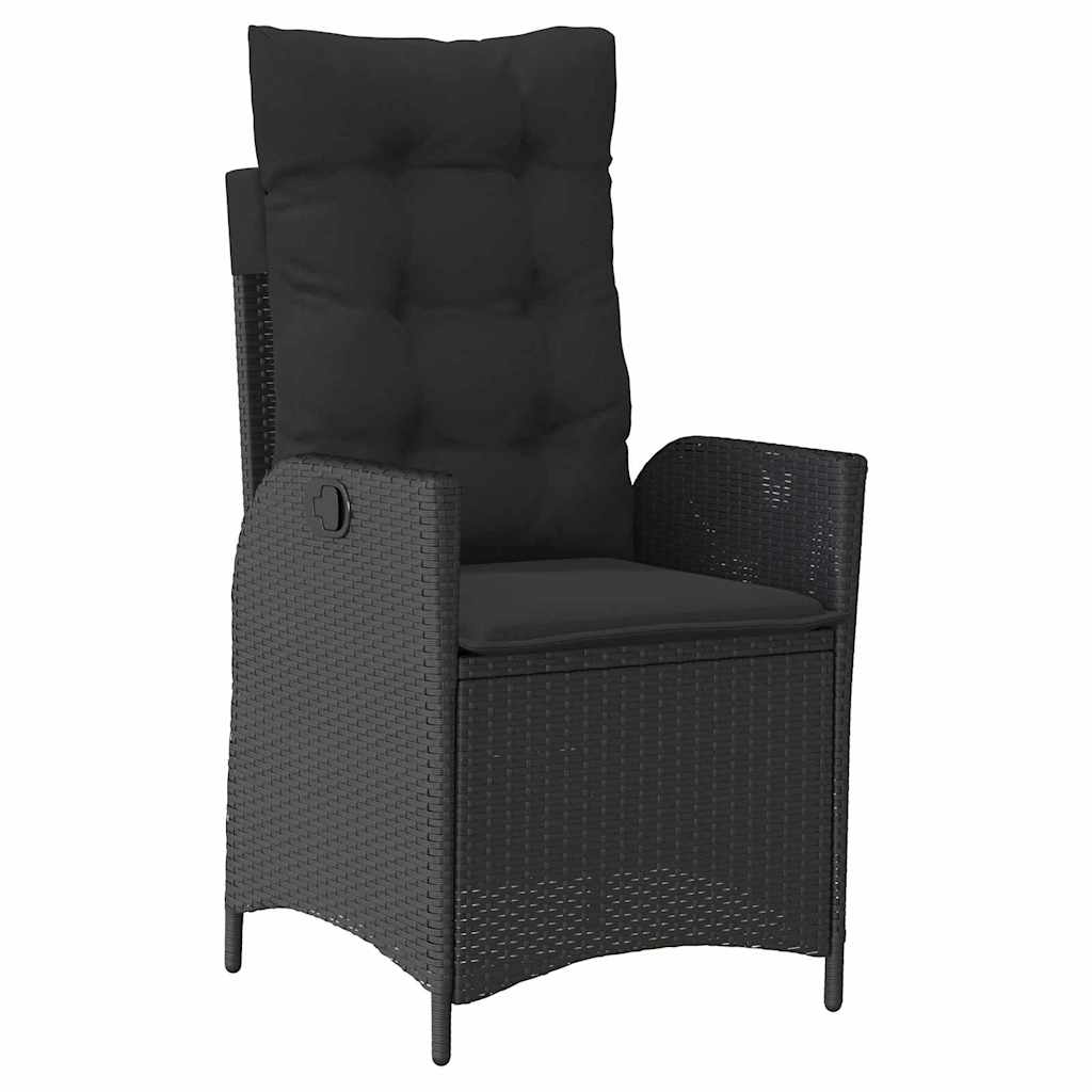 Have Spisebordssæt 3 pcs Sort polyrattan