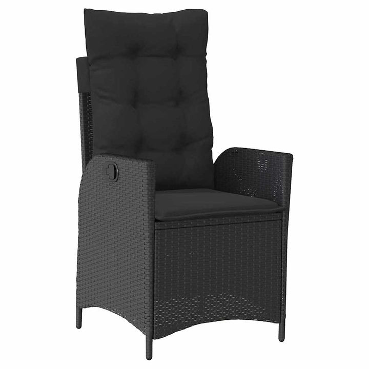 Have Spisebordssæt 3 pcs Sort polyrattan