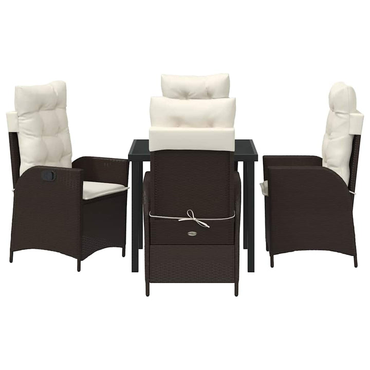 Have Spisebordssæt 5 pcs Brun polyrattan