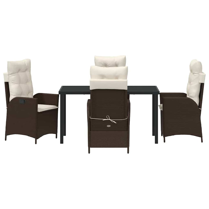 Have Spisebordssæt 5 pcs Brun polyrattan