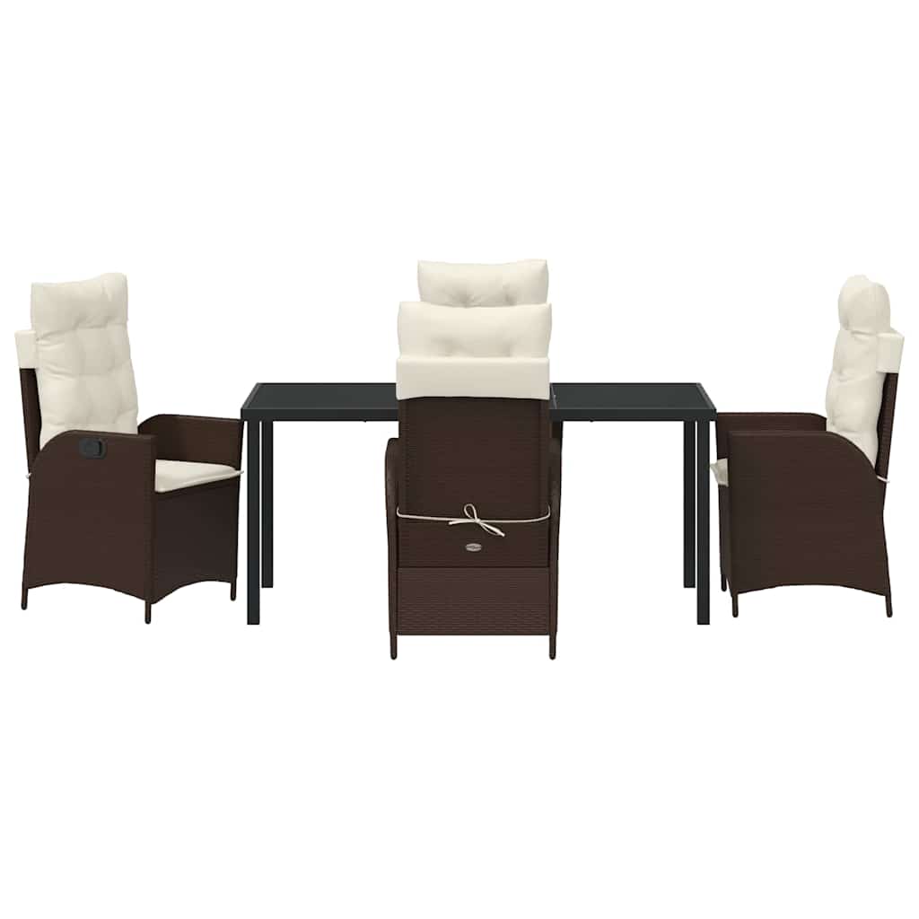 Have Spisebordssæt 5 pcs Brun polyrattan