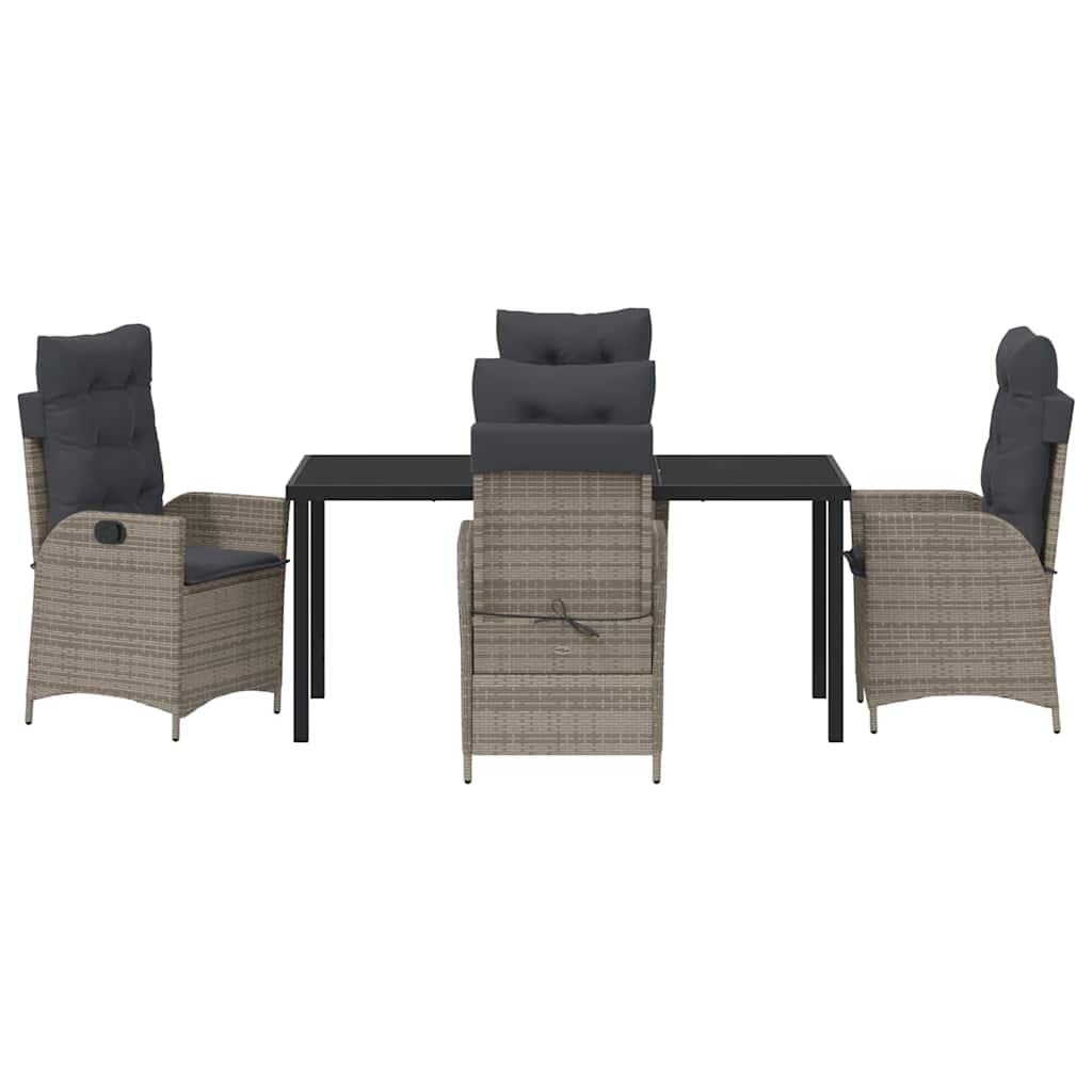 Have Spisebordssæt 5 pcs Grå polyrattan