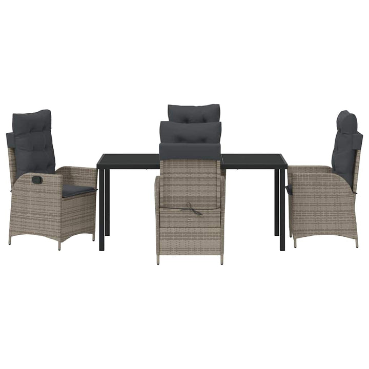 Have Spisebordssæt 5 pcs Grå polyrattan