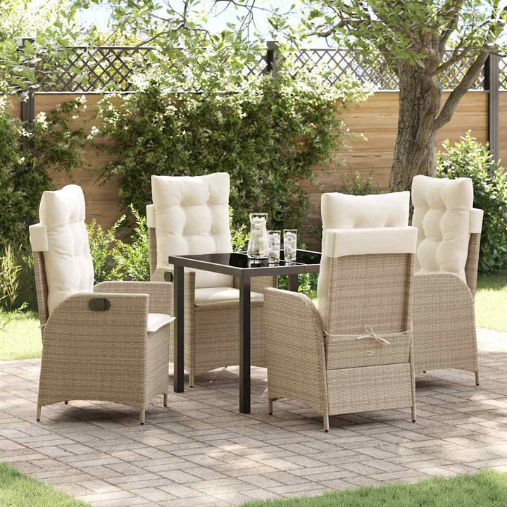 Have Spisebordssæt 5 pcs Beige polyrattan