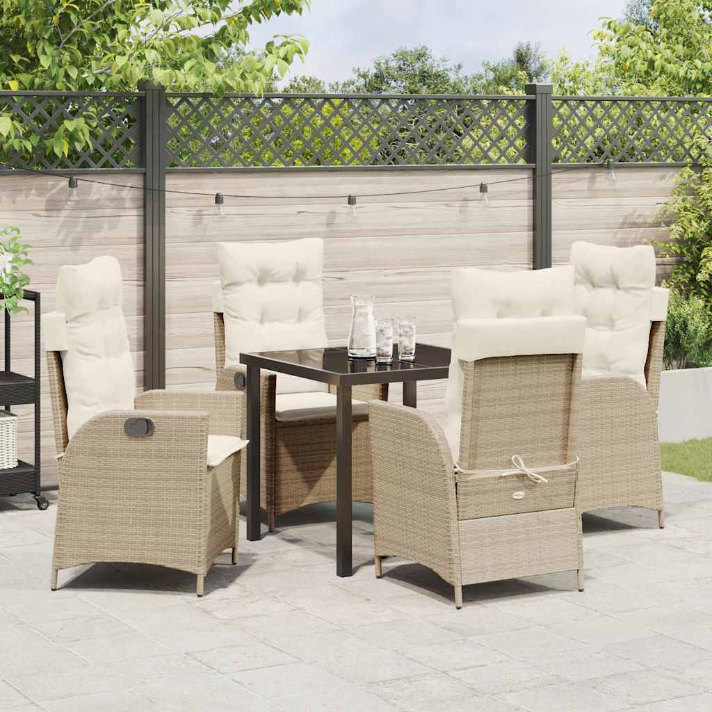 Have Spisebordssæt 5 pcs Beige polyrattan